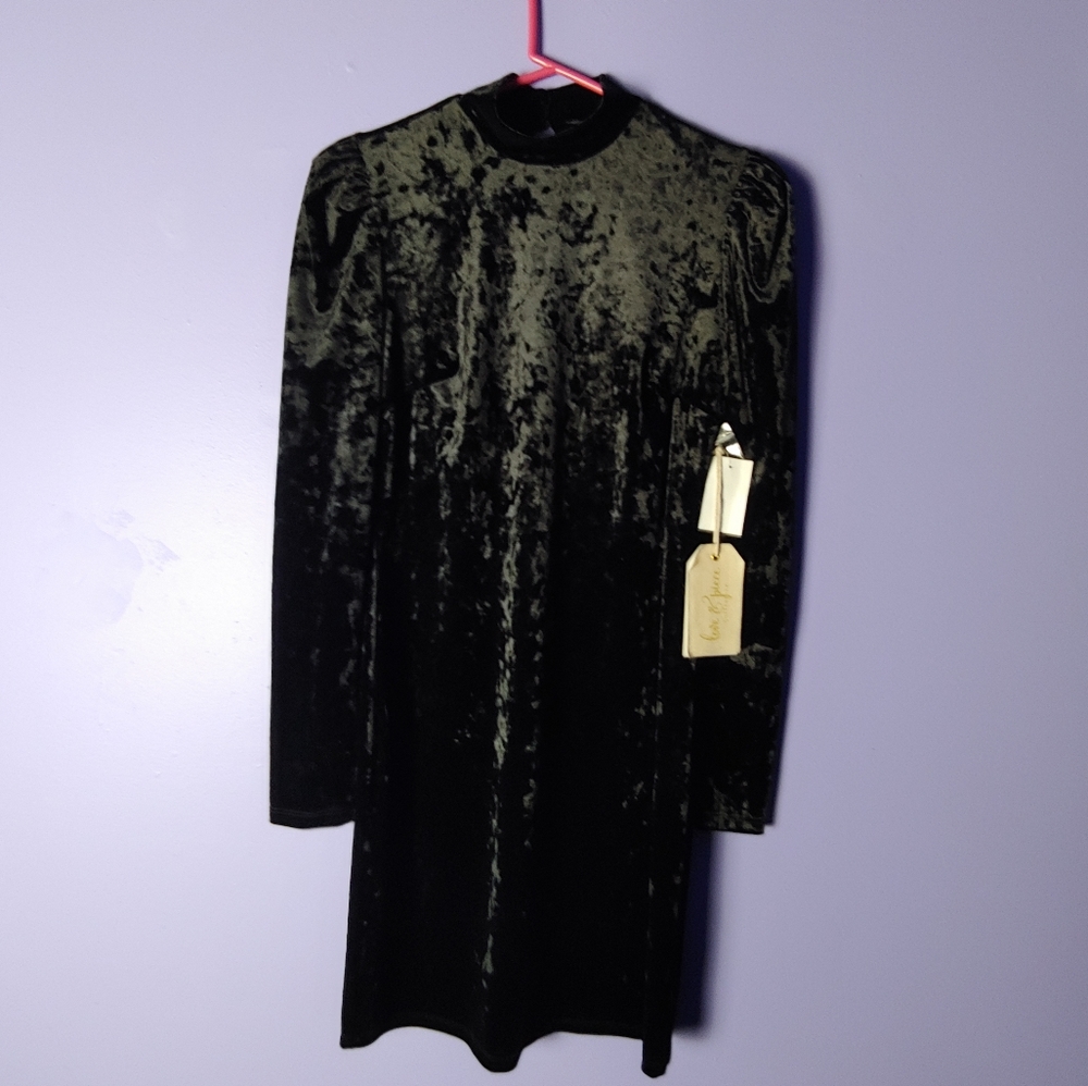 NWT Love and Piece Collective black velvet dress